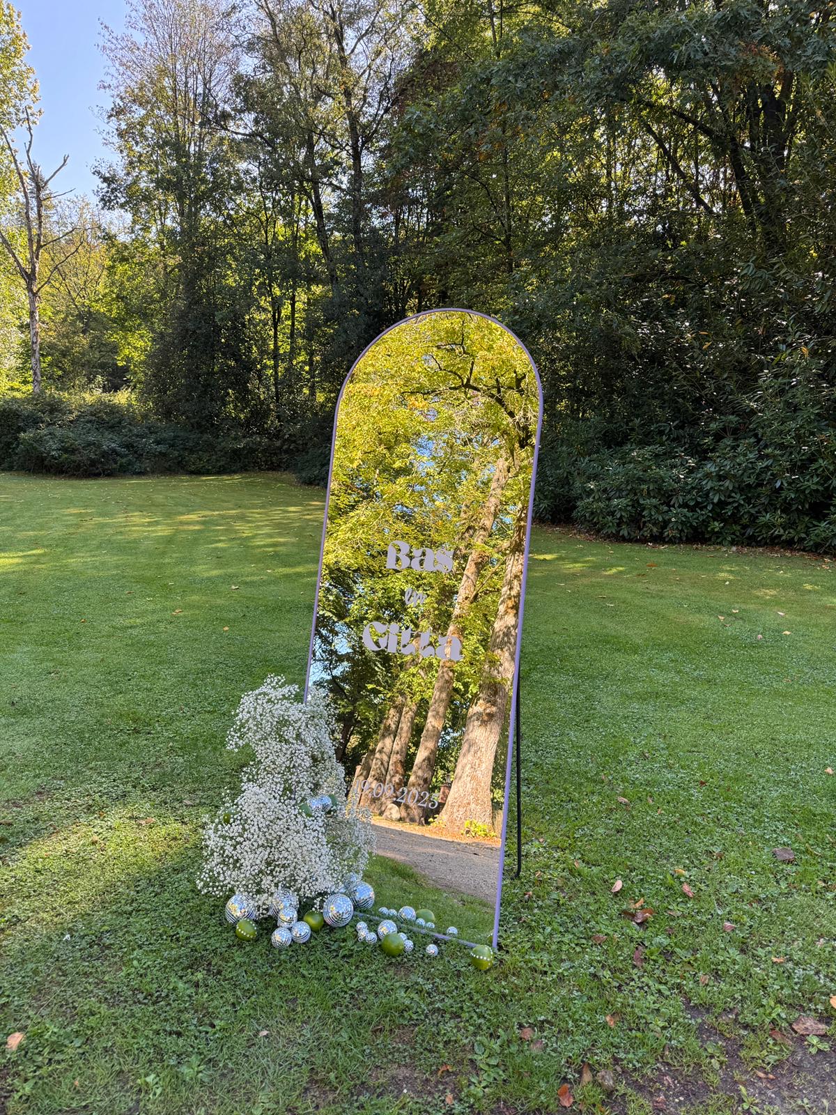 Opdruk voor een spiegel